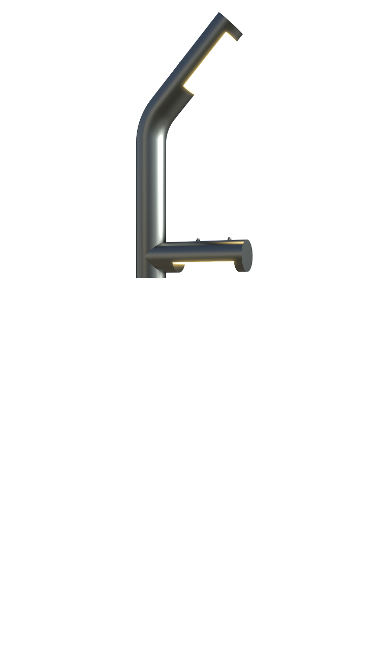 Round LED pole 10 ft. Zagreb OD 4 (Aluminum+powder coating) Two sides 120W 16200Lm